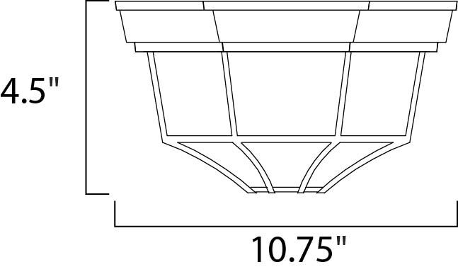 Crown Hill 2 Light 11 inch Black Outdoor Ceiling Mount