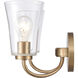Emily 2 Light 17 inch Brushed Gold Vanity Light Wall Light