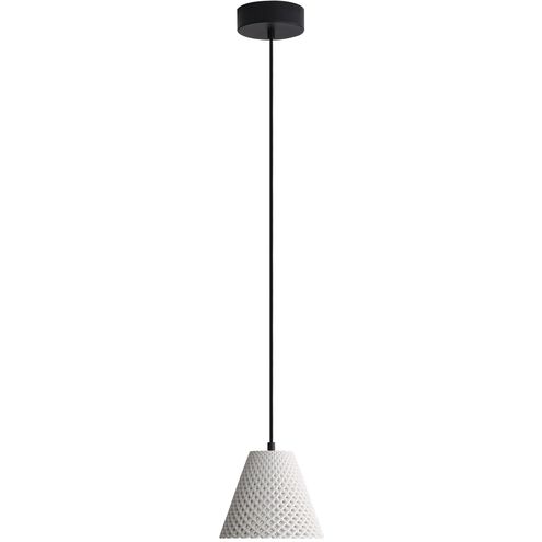 Clarus LED 7.63 inch White Sandstone Cement Pendant Ceiling Light
