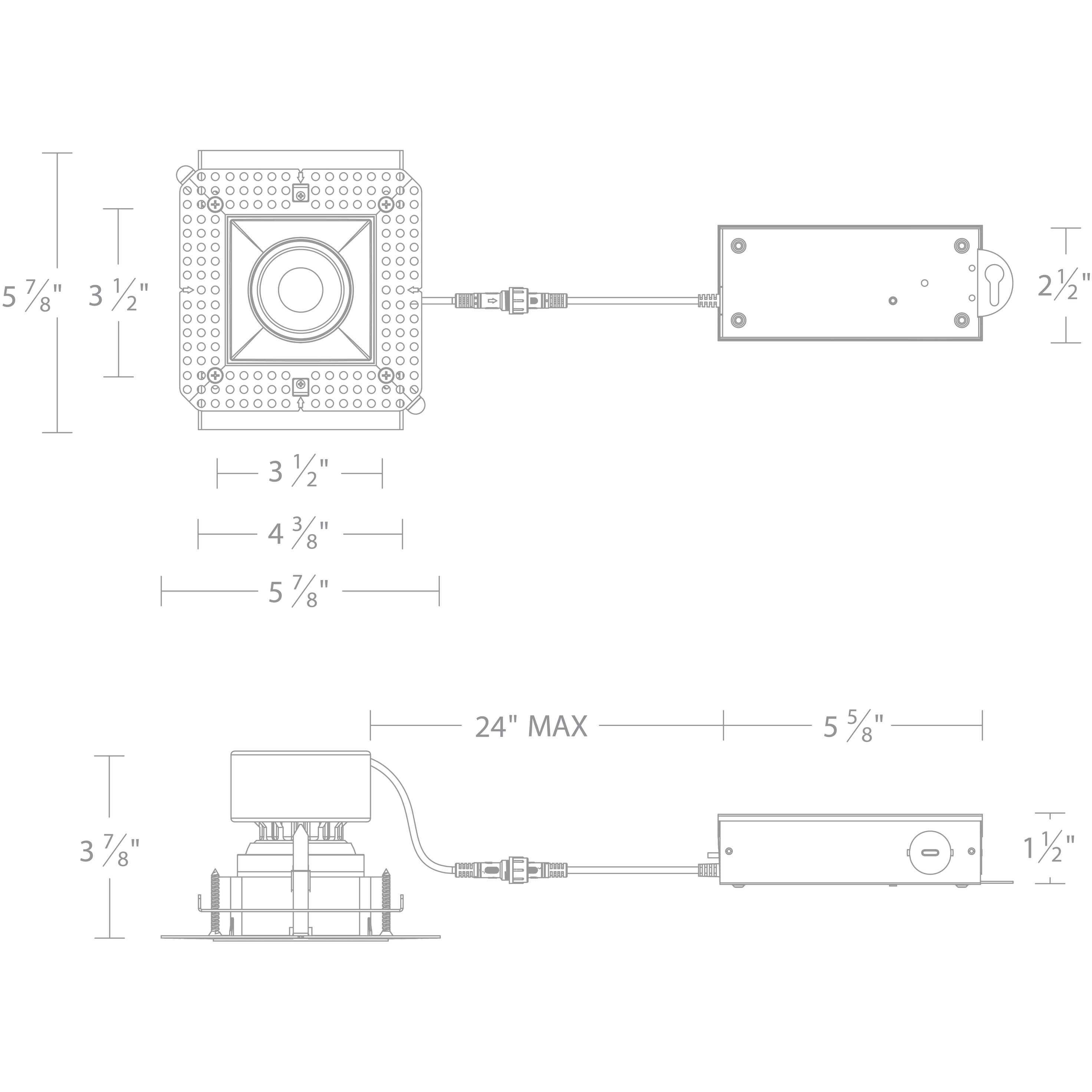 Kenric LED White Recessed Lighting in 2700-3000-3500-4000-5000K, WAC Limited