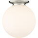 Beacon 1 Light 17.75 inch Satin Nickel Flush Mount Ceiling Light