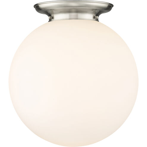 Beacon 1 Light 17.75 inch Satin Nickel Flush Mount Ceiling Light