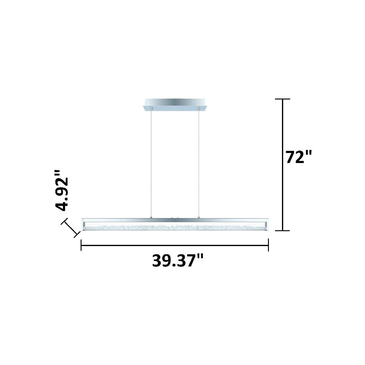 Cardito 1 LED 4.92 inch Chrome Pendant Ceiling Light