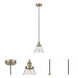 Edison Cone 1 Light 8 inch Antique Brass Mini Pendant Ceiling Light