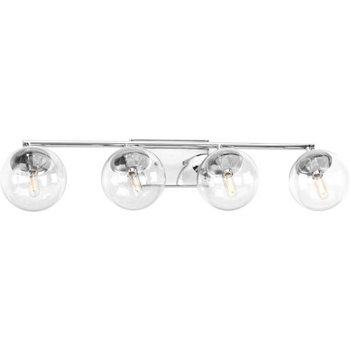 Mod 4 Light 33 inch Polished Chrome Bath Vanity Wall Light, Design Series