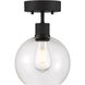 Port Nine LED 8 inch Matte Black Semi-Flush Ceiling Light