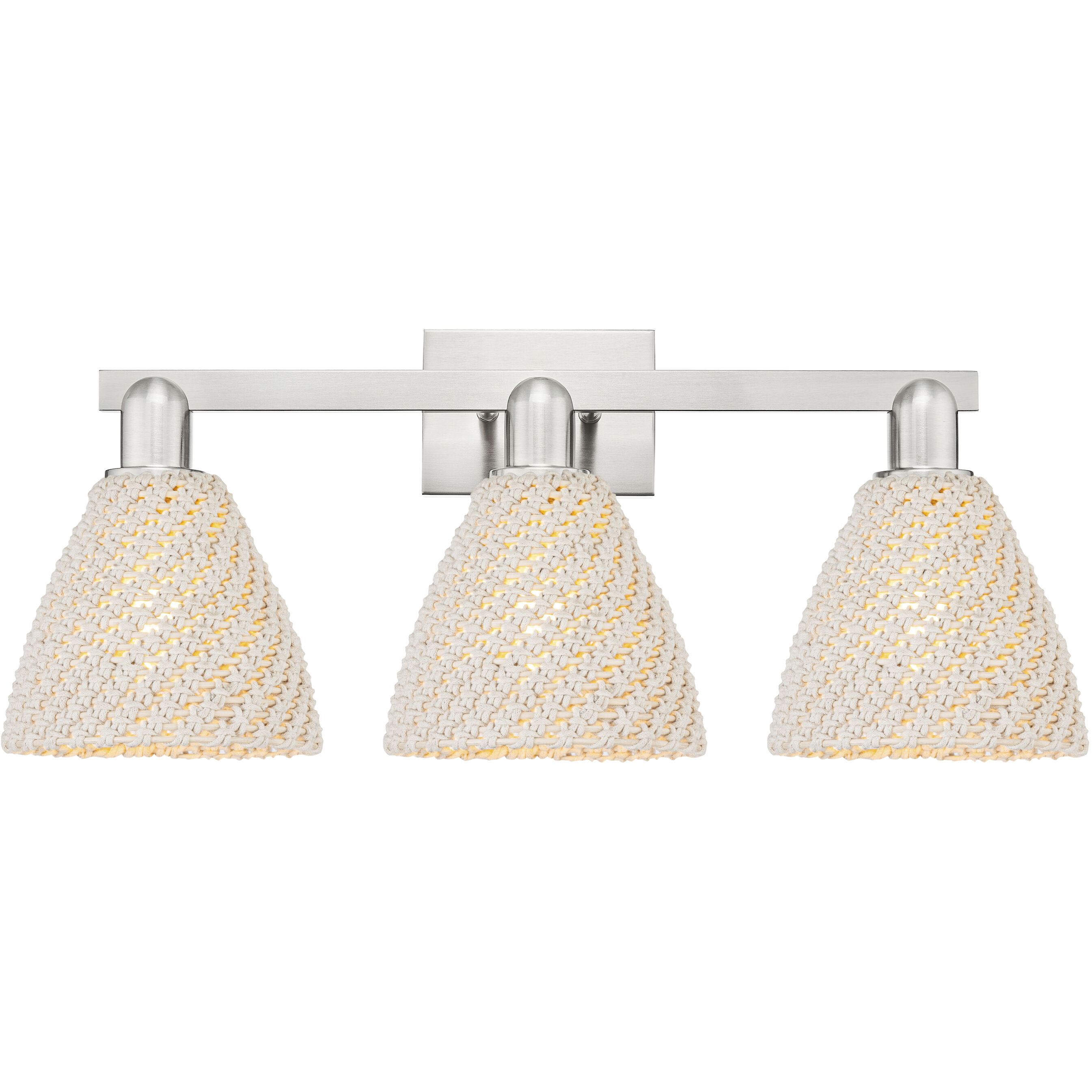 Natural Ballston Dome 3 Light 26 inch Brushed Satin Nickel Bath Vanity Light Wall Light
