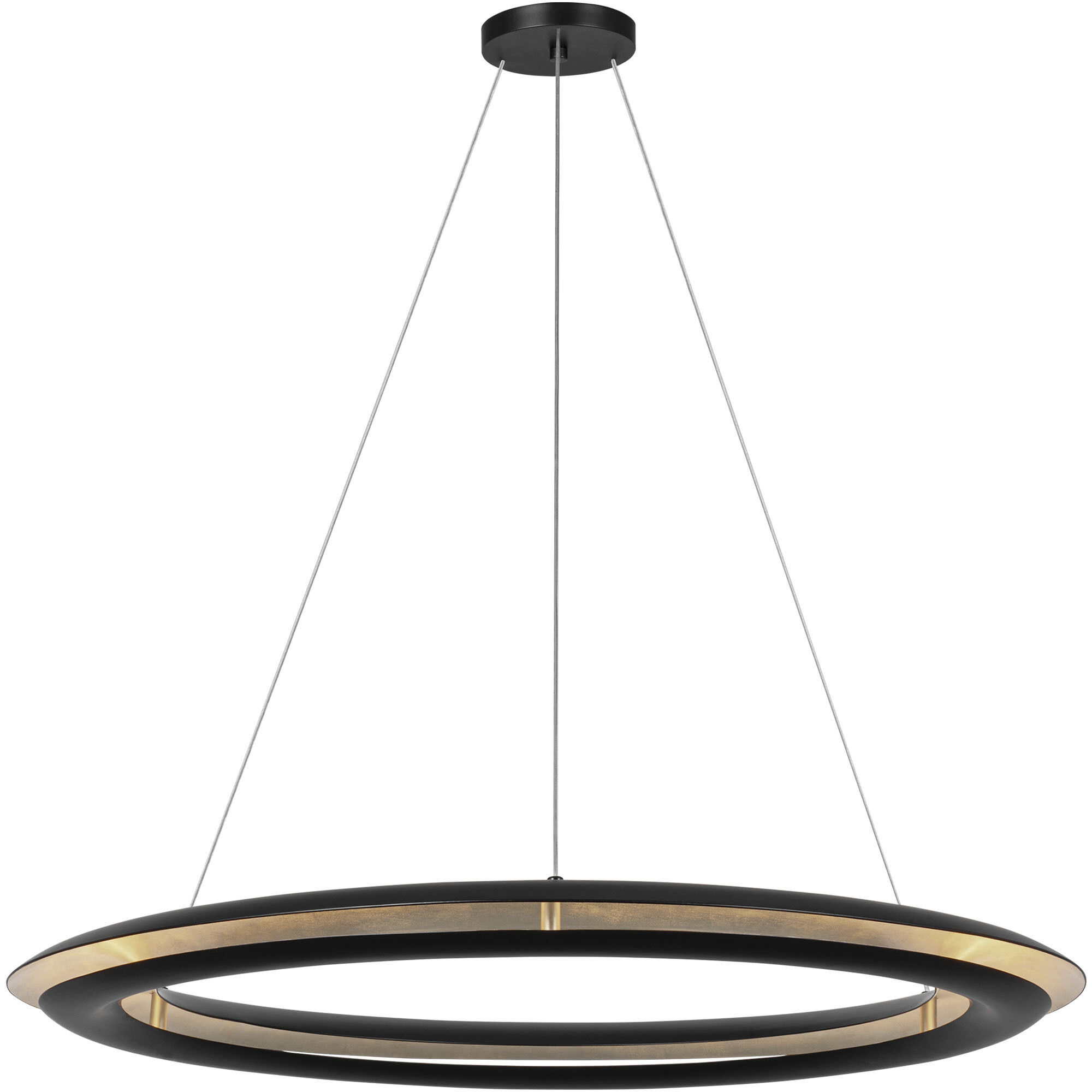 C&M by Chapman & Myers Cielo LED 36 inch Midnight Black Chandelier Ceiling Light