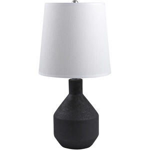 Irvington 19 inch 100 watt Black Accent Table Lamp Portable Light