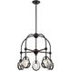 Focal Point 5 Light 25 inch Oil Rubbed Bronze with Clear Chandelier Ceiling Light