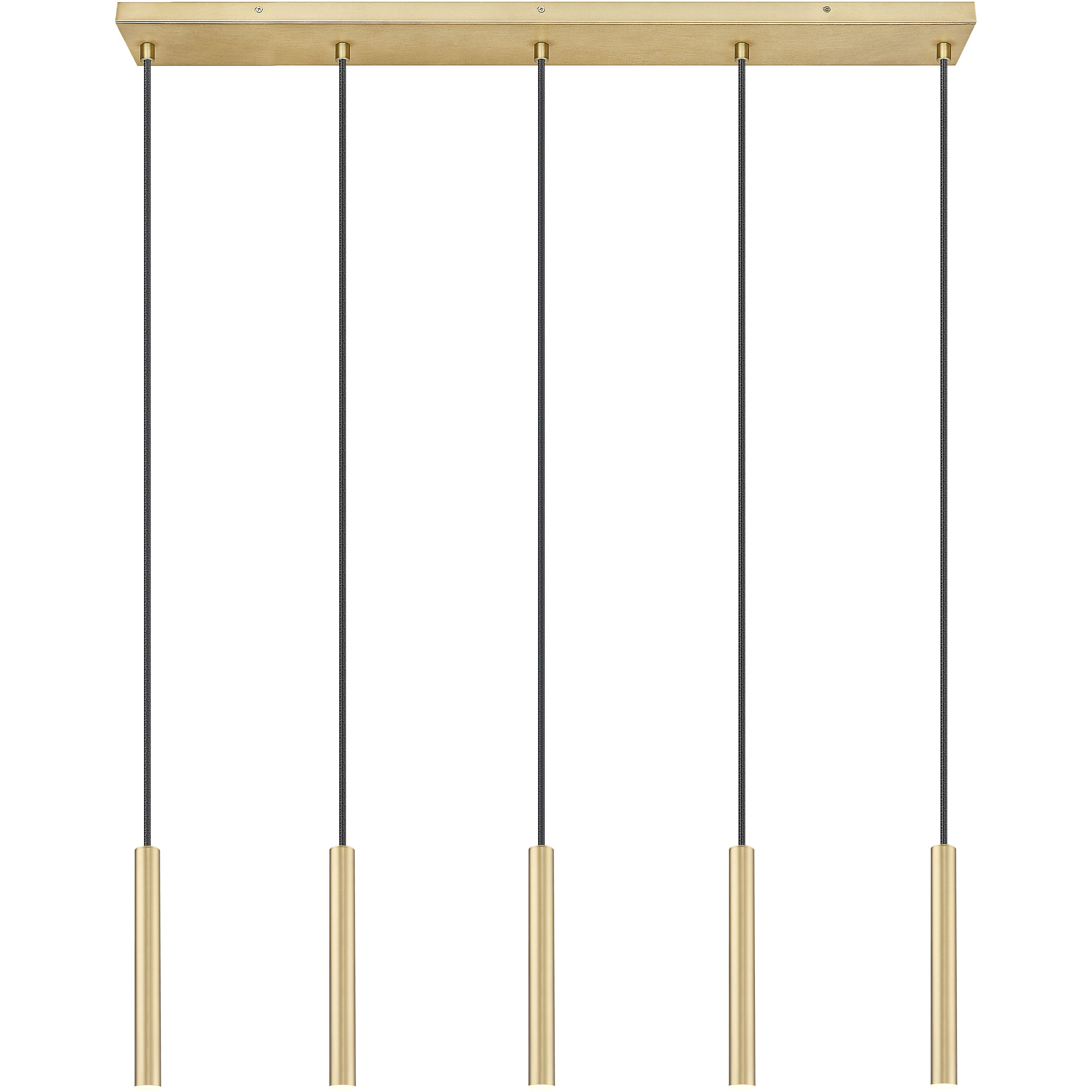 Forest Linear Chandelier Ceiling Light in Modern Gold