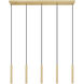 Forest Linear Chandelier Ceiling Light in Modern Gold