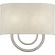 Stratton 2 Light 13 inch Brushed Nickel ADA ADA Sconce Wall Light