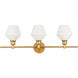 Rochester 3 Light 28 inch Brass Wall sconce Wall Light