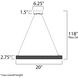 Eternity LED 20 inch Polished Chrome Entry Foyer Pendant Ceiling Light