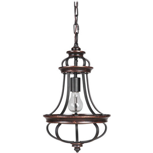 Stafford 1 Light 10 inch Aged Bronze/Textured Black Mini Pendant Ceiling Light