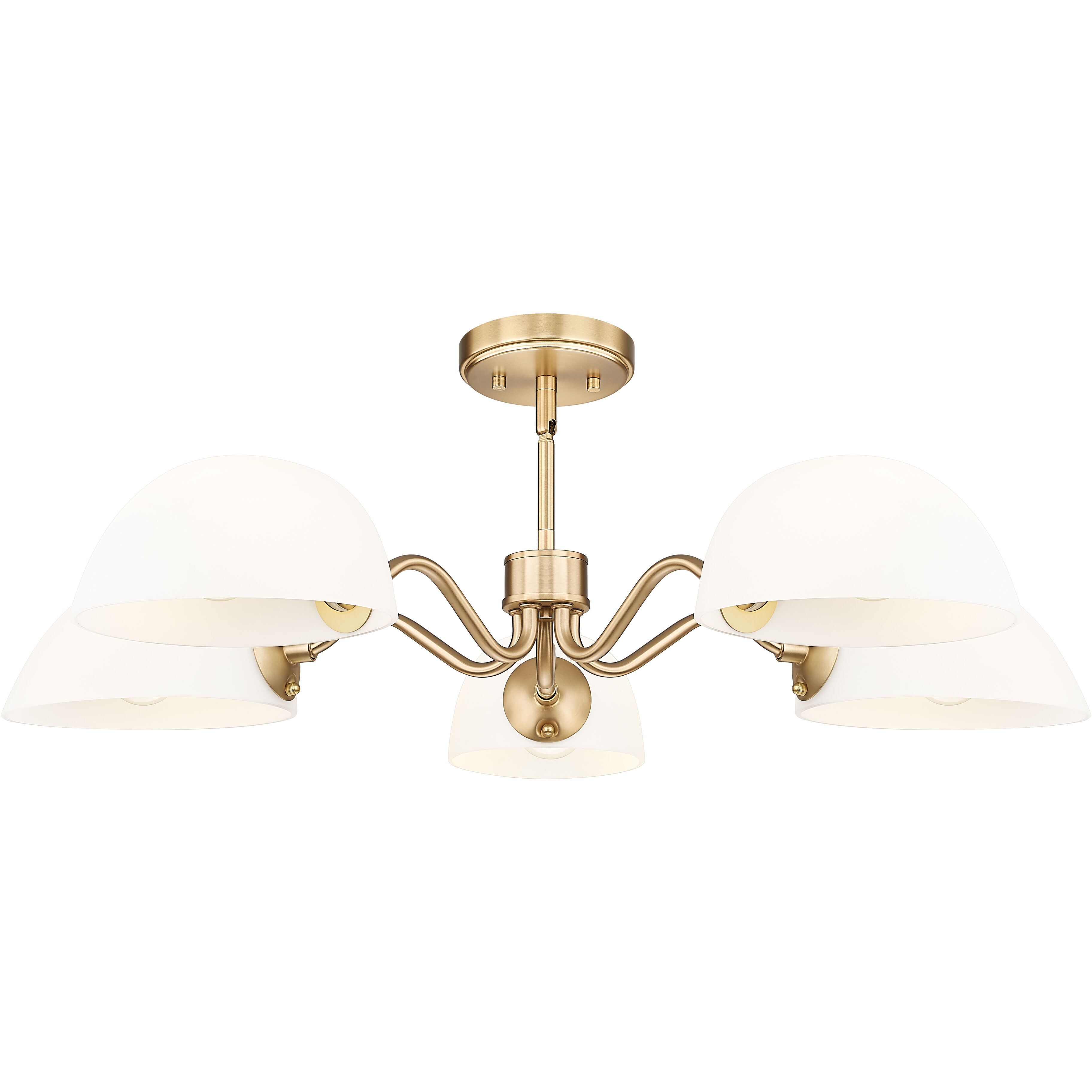 Breton 5 Light 33 inch Modern Gold Chandelier Ceiling Light