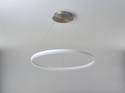 Halo LED 32 inch Satin Nickel Pendant Ceiling Light 