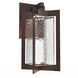 Quad LED Statuary Bronze Outdoor Sconce in Clear with Hammered Texture, Lantern