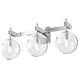 Courcelette 3 Light 23.25 inch Chrome Bath Vanity Wall Light in Clear Glass