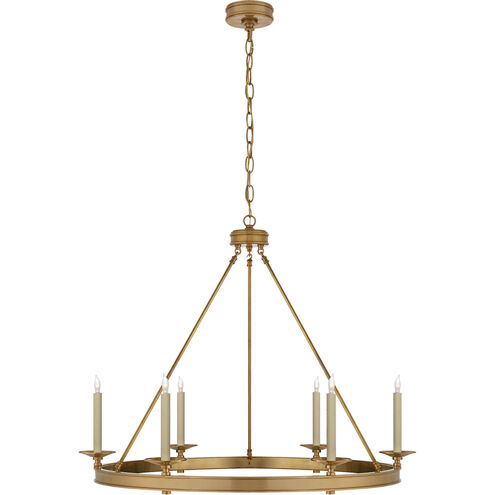 Visual Comfort Signature Collection  Visual Comfort CHC1601AB Chapman &  Myers Launceton 6 Light 36 inch Antique-Burnished Brass Ring Chandelier  Ceiling Light