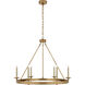 Chapman & Myers Launceton 6 Light 36 inch Antique-Burnished Brass Ring Chandelier Ceiling Light