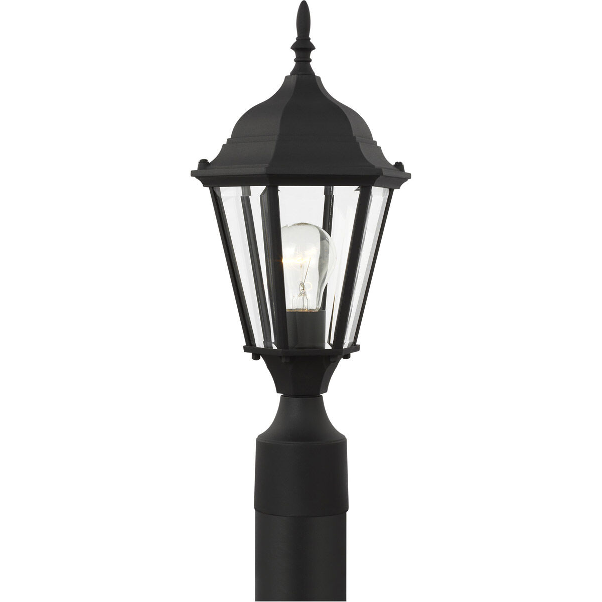 Bakersville 1 Light 17.88 inch Black Outdoor Post Lantern