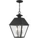 Mansfield 3 Light 12 inch Black Outdoor Pendant Lantern