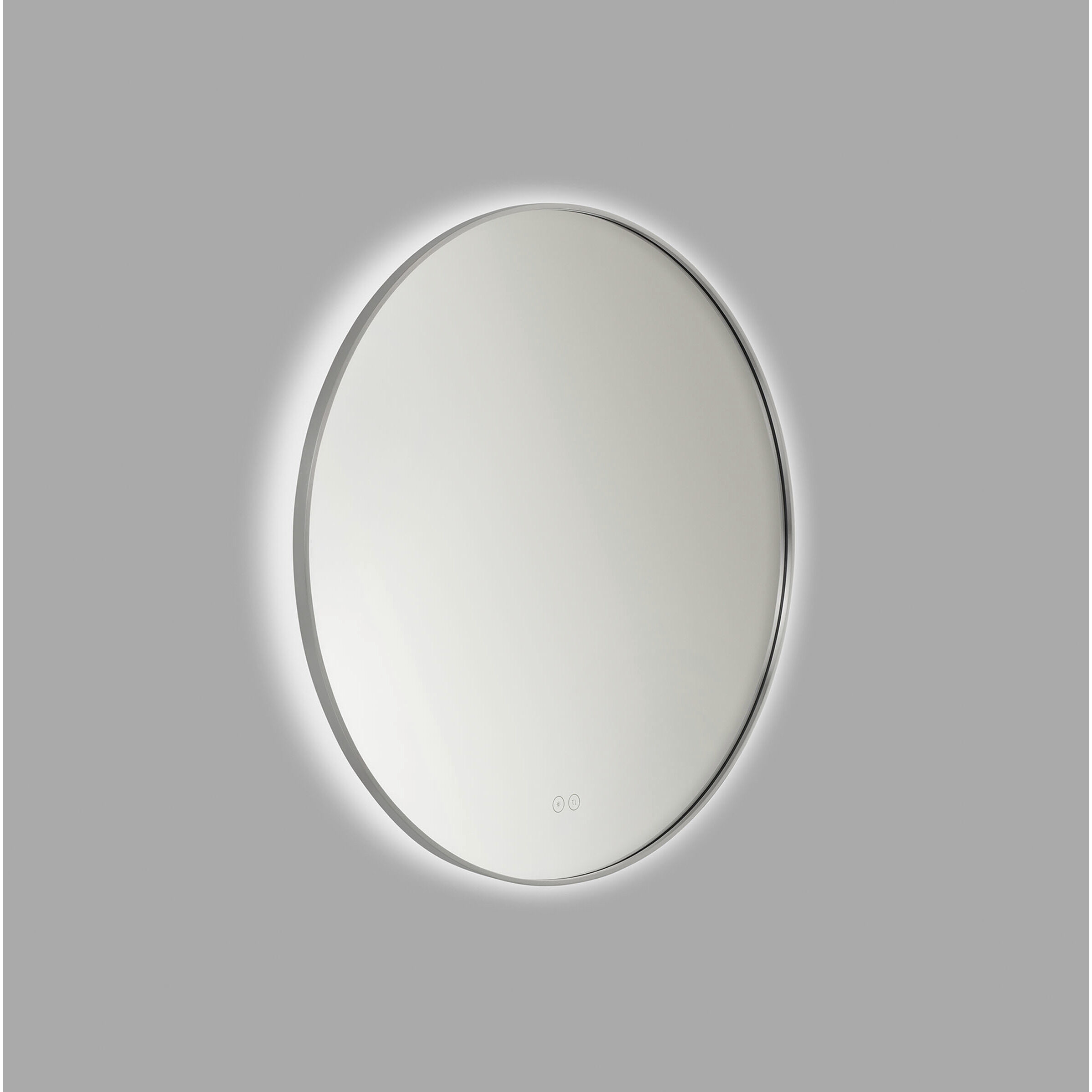 Cadre 30 X 30 inch Brushed Nickel Backlit Wall Mirror