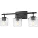 Landon 3 Light 24 inch Matte Black Vanity Wall Light