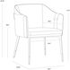 Carter Napa Black / Napa Cognac Dining Armchair