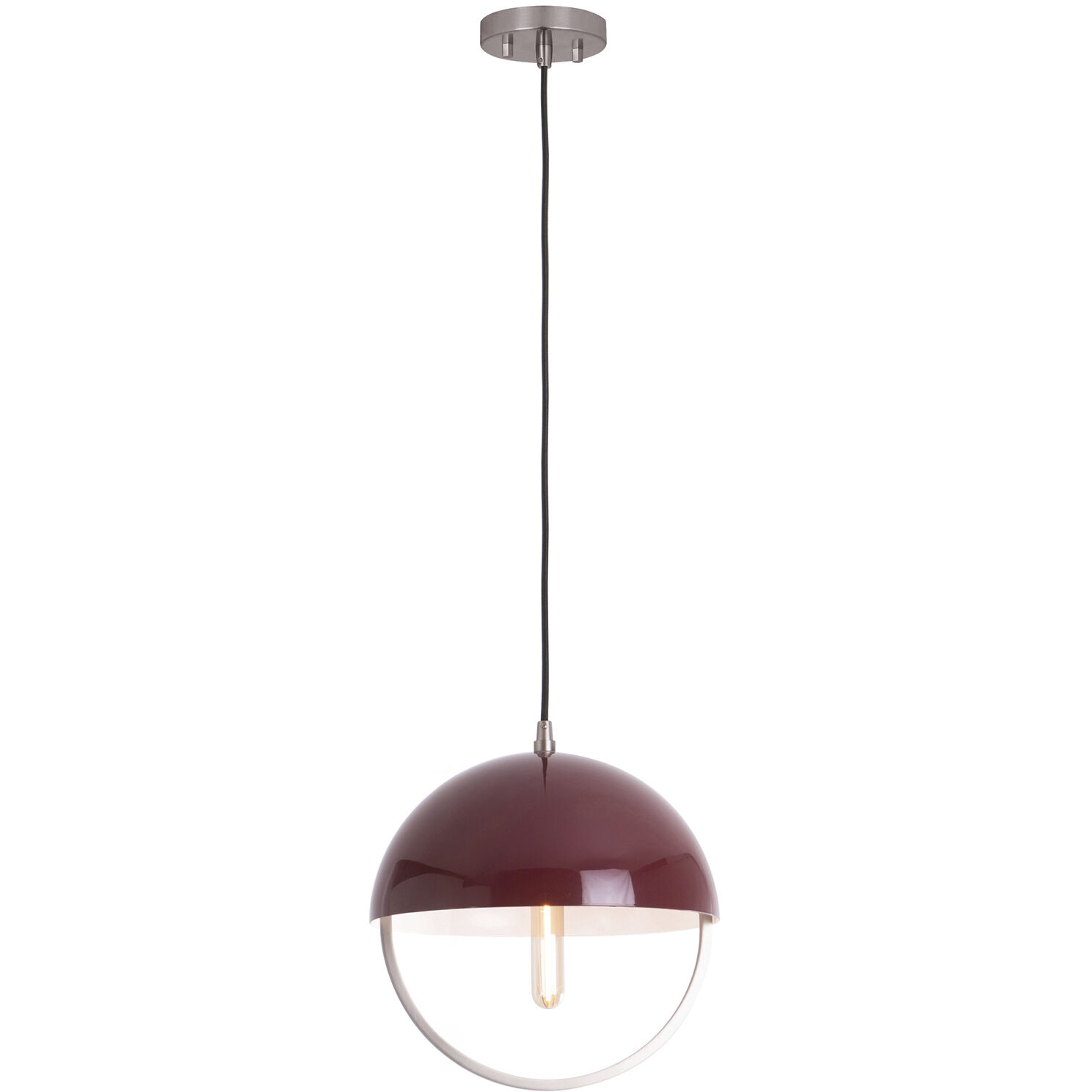 Mavisten Edition Copernica LED 12.25 inch Pewter Pendant Ceiling Light in Oxblood