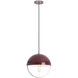 Mavisten Edition Copernica LED 12.25 inch Pewter Pendant Ceiling Light in Oxblood