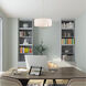 Meridian 4 Light 18 inch Brushed Nickel Pendant Chandelier Ceiling Light 