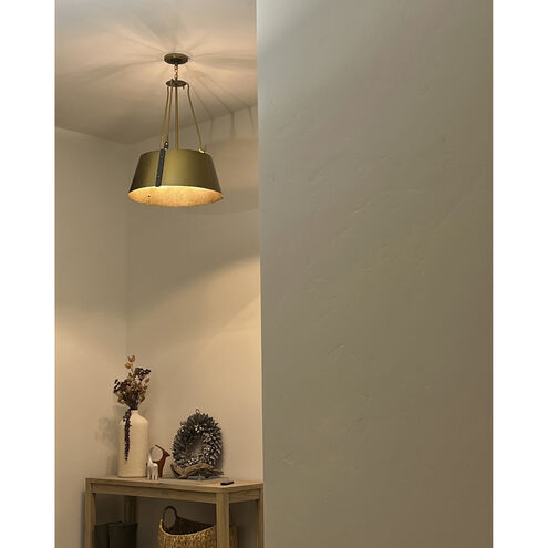 Cartwright 3 Light 19.5 inch Rustic Brass with Oil Rubbed Bronze Indoor Chandelier Ceiling Light