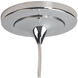 Bobo 1 Light 6 inch Chrome with Aqua Pendant Ceiling Light in Aqua Glass
