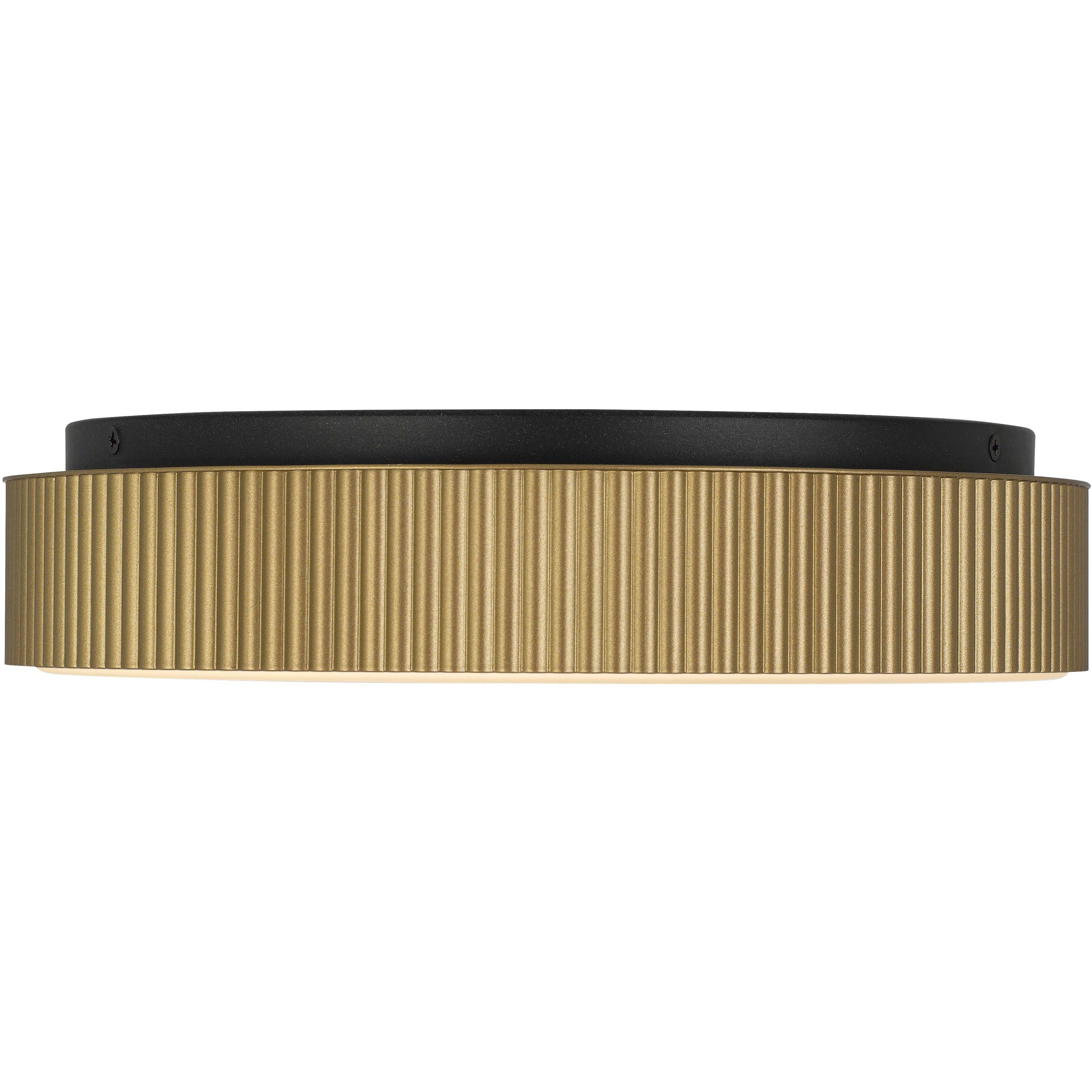 Channel LED 13 inch Painted Brass Outdoor Flush Mount