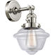 Franklin Restoration Small Oxford LED 7.5 inch Polished Nickel Sconce Wall Light, Franklin Restoration