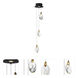 Pebble LED 8 inch Black and Polished Gold Multi-Light Pendant Ceiling Light