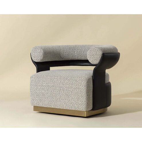 Olida Helios Check Black / Napa Black Swivel Lounge Chair