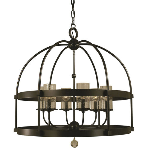 Compass 6 Light 30 inch Brushed Nickel Foyer Chandelier Ceiling Light