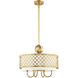 Arabesque 5 Light 18 inch Soft Gold Pendant Chandelier Ceiling Light