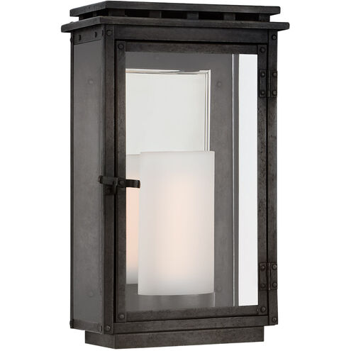 Chapman & Myers Cheshire 1 Light 12.25 inch Aged Iron Outdoor Wall Lantern, Small