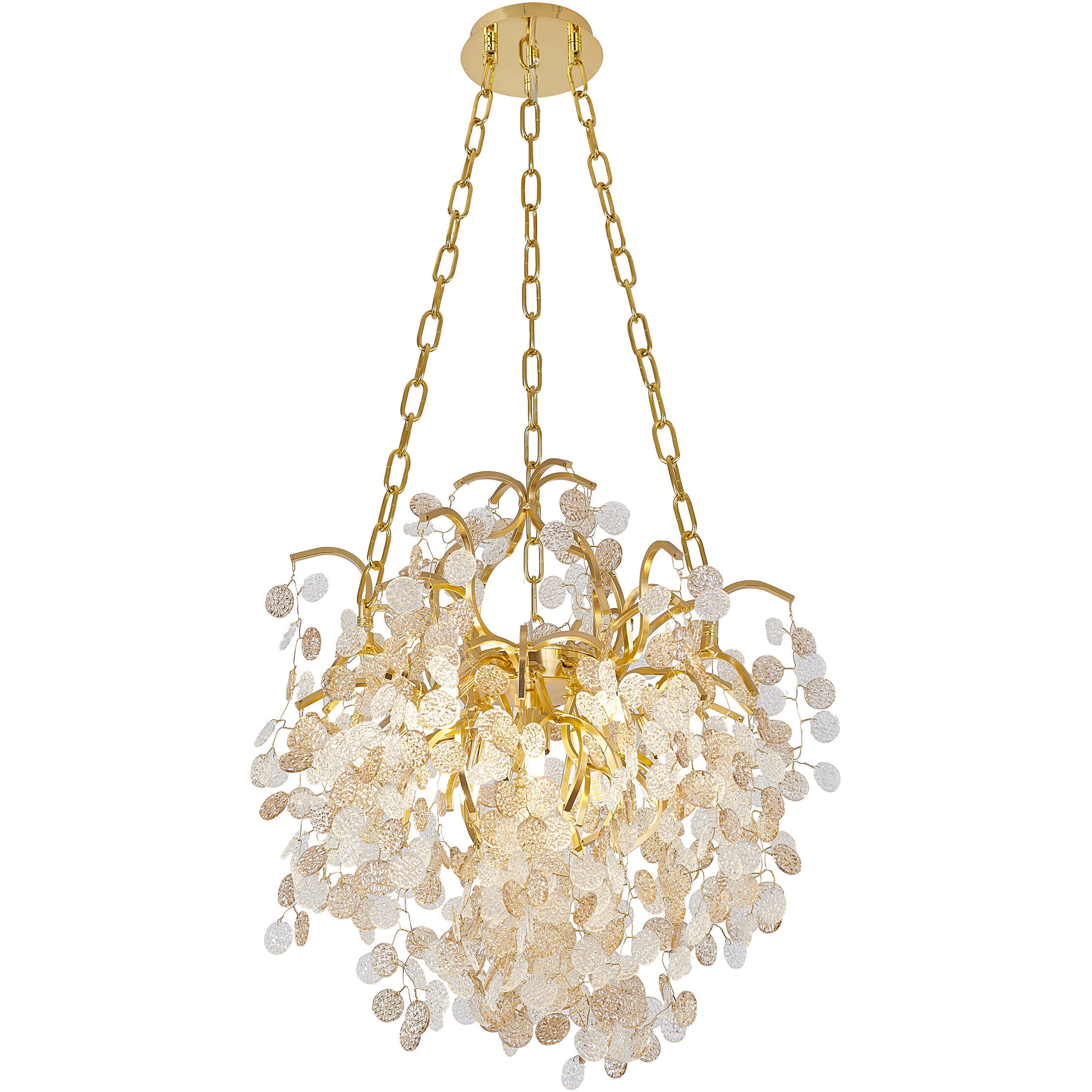 Canada 10 Light 22 inch Gold Chandelier Ceiling Light
