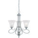 Elipse 3 Light 20 inch Brushed Nickel Chandelier Ceiling Light