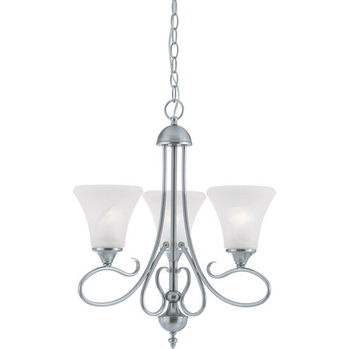 Elipse 3 Light 20 inch Brushed Nickel Chandelier Ceiling Light