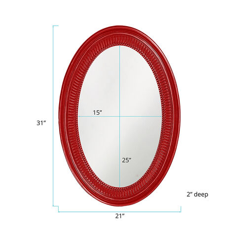 Ethan 31 X 21 inch Glossy Red Wall Mirror