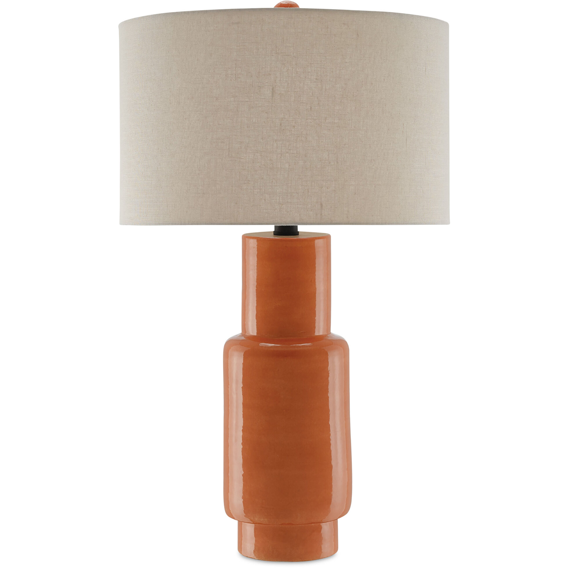 Janeen 31 inch 150 watt Orange/Satin Black Table Lamp Portable Light