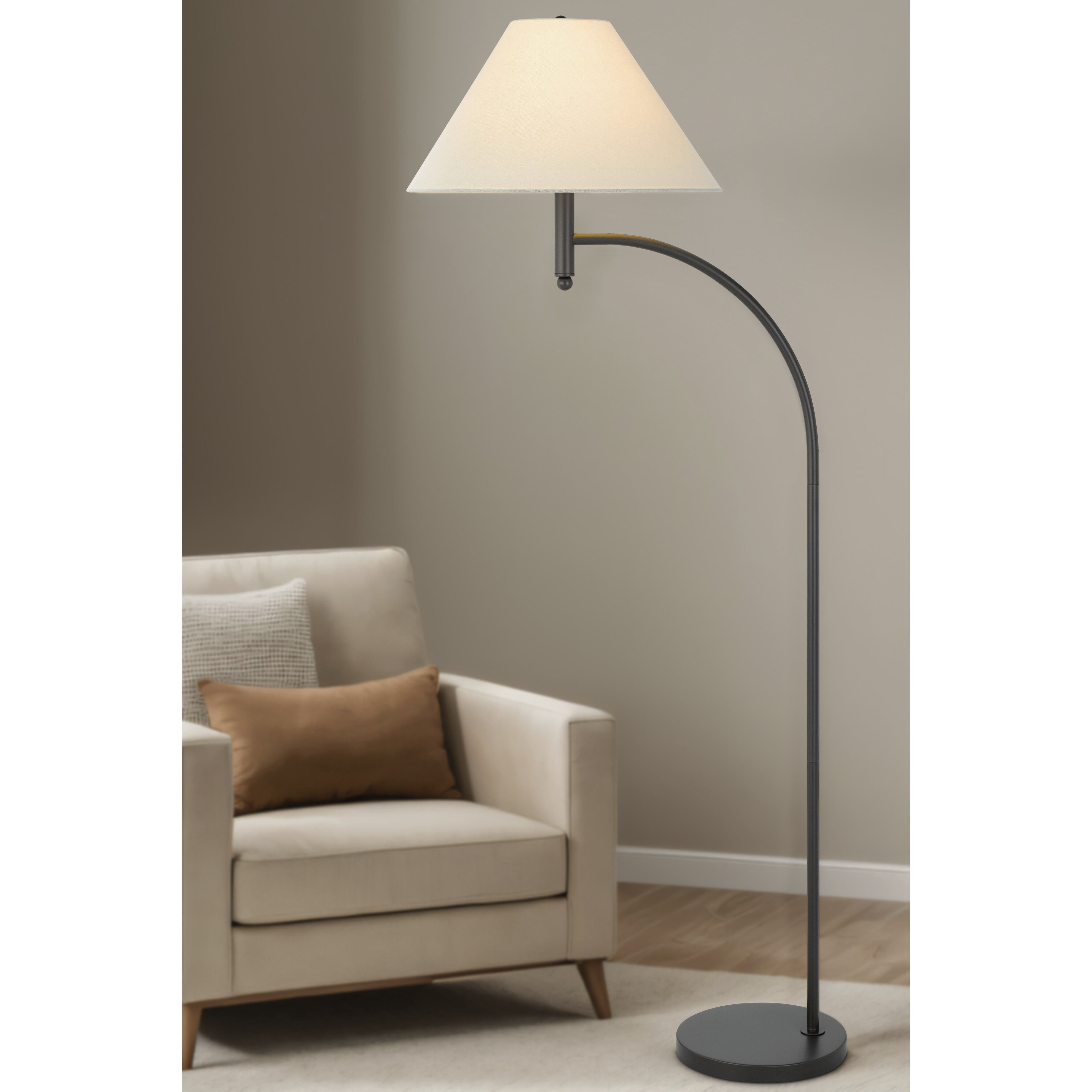 Mosley 65 inch 150 watt Charcoal Grey Floor Lamp Portable Light