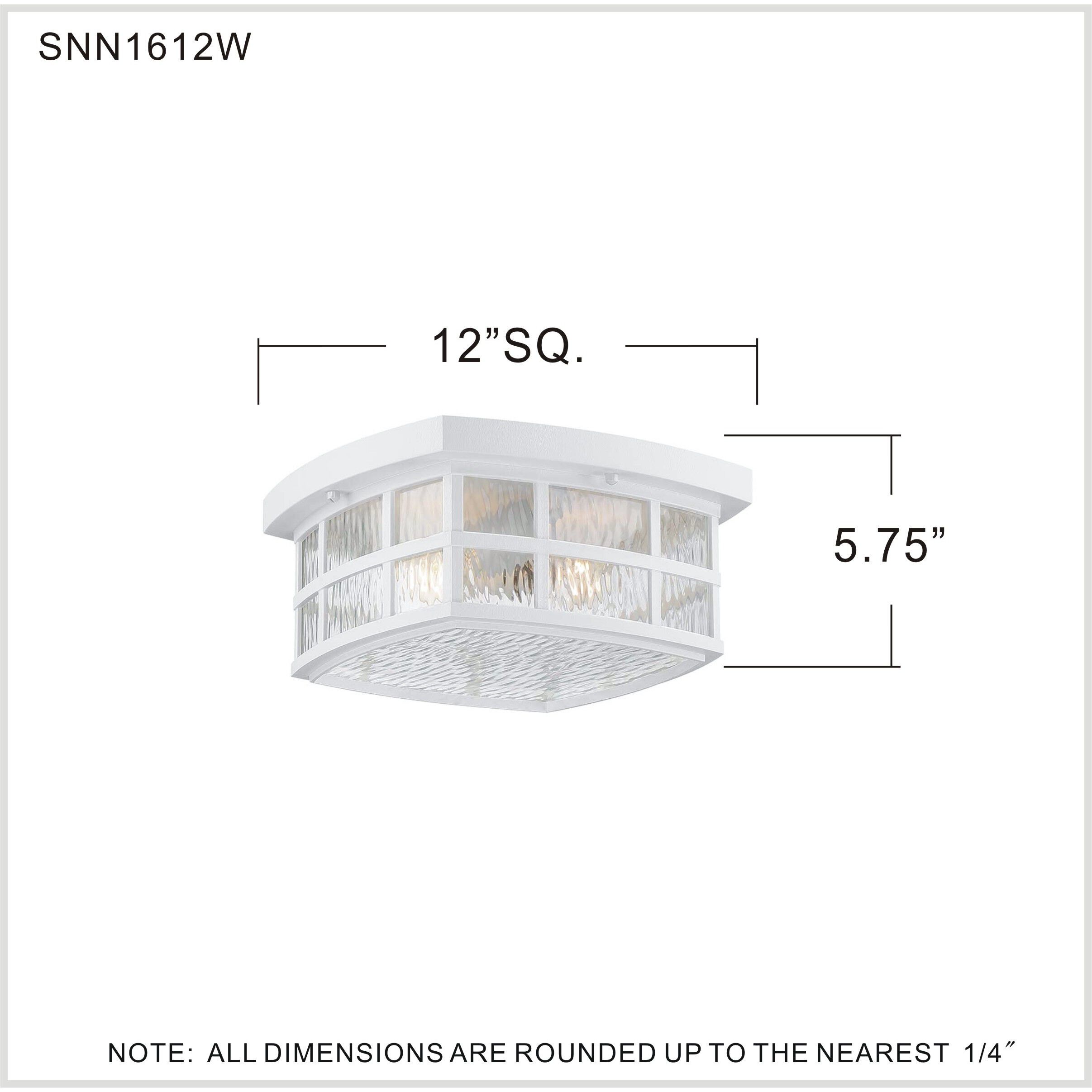 Stonington 2 Light 12 inch Matte White Outdoor Flush Mount